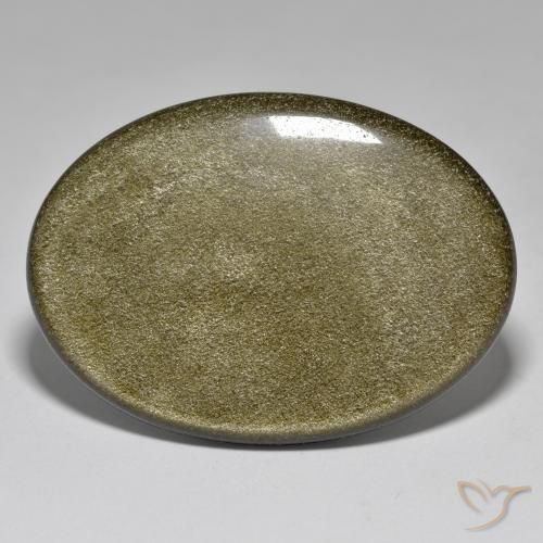 37.60ct 天然 彩色 黑曜石, 椭圆形, 不透明
