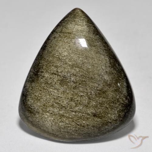 22.72ct 天然 彩色 黑曜石, 梨形, 不透明