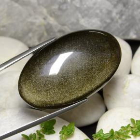 40.40克拉天然黑曜石，椭圆形切割，不透明