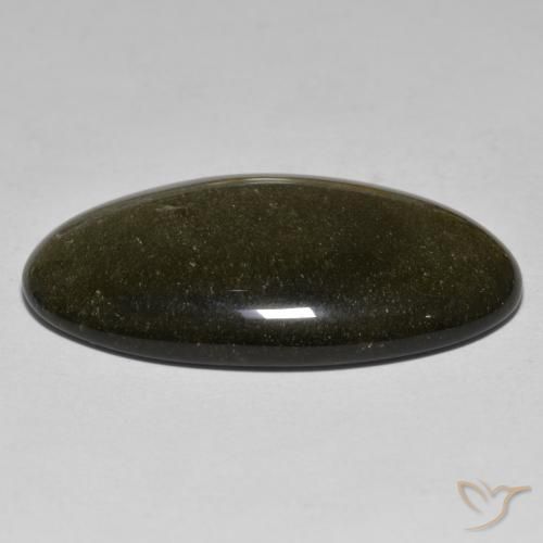 27.99克拉天然黑曜石，椭圆形，不透明