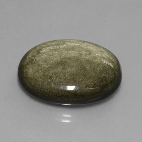 31.40克拉天然黑曜石，椭圆形切割，不透明