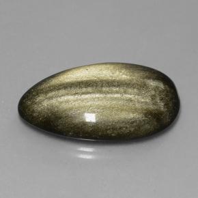 33.67克拉天然黑曜石，梨形，不透明