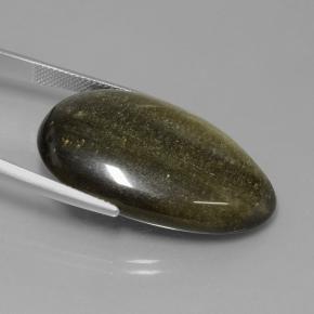 33.67克拉天然黑曜石，梨形，不透明