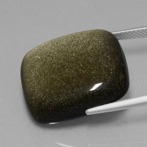 22.65克拉天然黑曜石，垫形剪裁，不透明