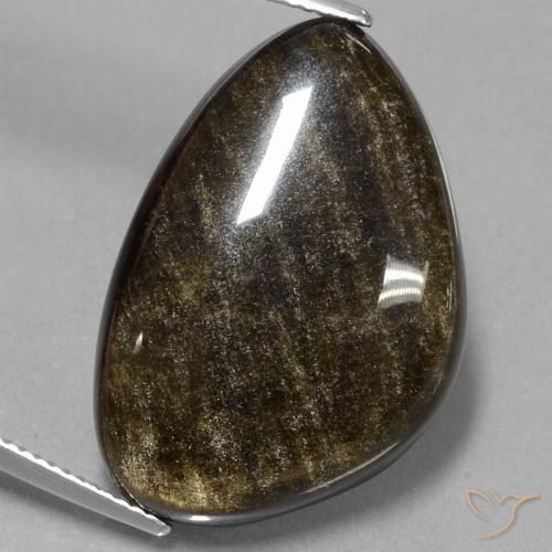 24.42ct 天然 棕黑色 黑曜石, 花式切割, 不透明