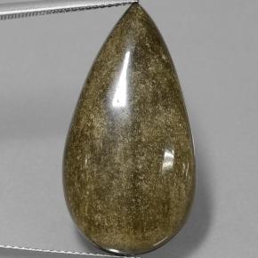 20.88克拉天然黑色黑曜石，梨形，30.6×16.3毫米，不透明
