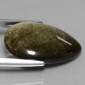 13.81克拉天然黑曜石，梨形，不透明