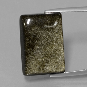 13.86克拉天然黑曜石，狭长方形，不透明