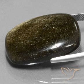 30.10克拉天然黑曜石，软垫，不透明