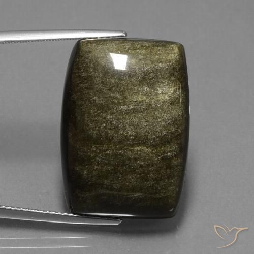 33.08ct 天然 黑褐色 黑曜石, 花式切割, 不透明