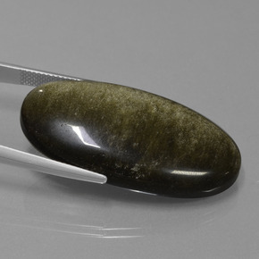 39.81克拉天然黑曜石，椭圆形切割，不透明