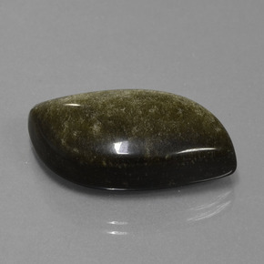25.29克拉天然黑色黑曜石，异形，28.8×15.5毫米，不透明