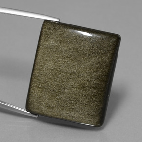 39.20克拉天然黑曜石，狭长方形，不透明