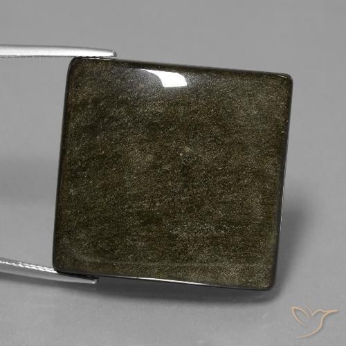 54.37ct 天然 黑色配青铜 黑曜石, 正方形, 不透明