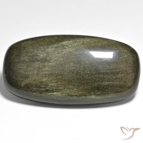 57.10ct 天然 彩色 黑曜石, 软垫, 不透明