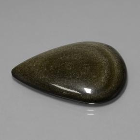 62.15克拉天然黑色黑曜石，梨形，40.9×33.8毫米，不透明