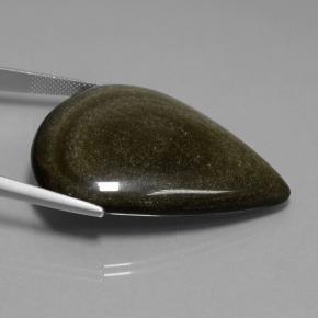 62.15克拉天然黑色黑曜石，梨形，40.9×33.8毫米，不透明