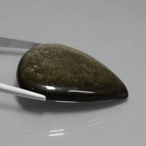56.86克拉天然黑曜石，梨形，不透明