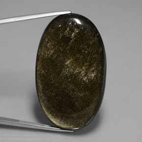 49.66克拉天然黑曜石，椭圆形切割，不透明