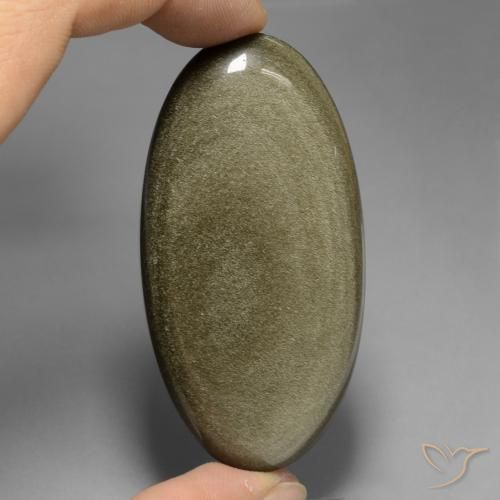 123.42ct 天然 彩色 黑曜石, 椭圆形, 不透明