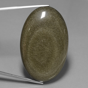 71.91克拉天然黑曜石，椭圆形切割，不透明