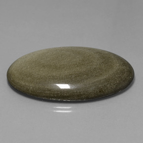 71.91克拉天然黑曜石，椭圆形切割，不透明