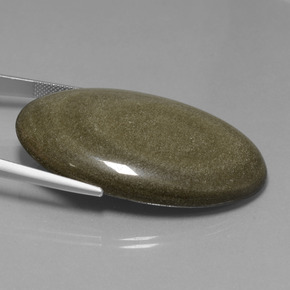 71.91克拉天然黑曜石，椭圆形切割，不透明