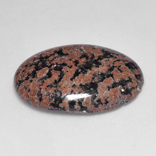 7.69克拉天然多色黑曜石，椭圆形切割，19.7×14.3毫米，不透明