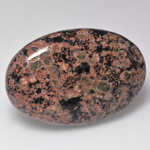25.01克拉天然多色黑曜石，椭圆形切割，29×19.9毫米，不透明