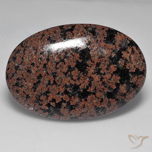 32.65ct 天然 彩色 黑曜石, 椭圆形, 不透明