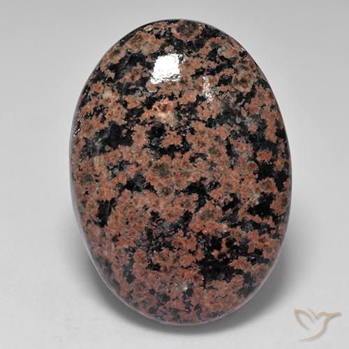29.76ct 天然 彩色 黑曜石, 椭圆形, 不透明