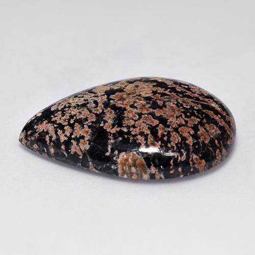 20.83克拉天然黑曜石，梨形，不透明