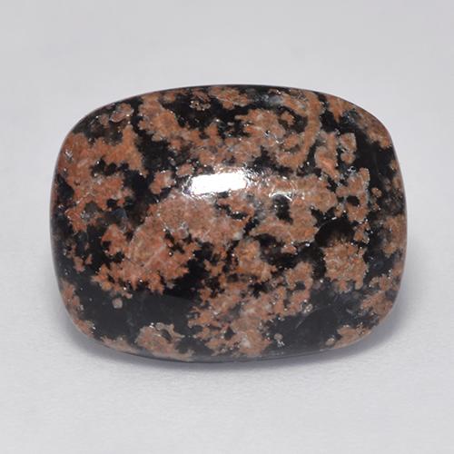 6.39克拉天然多色黑曜石，垫形剪裁，15.8×12.3毫米，不透明