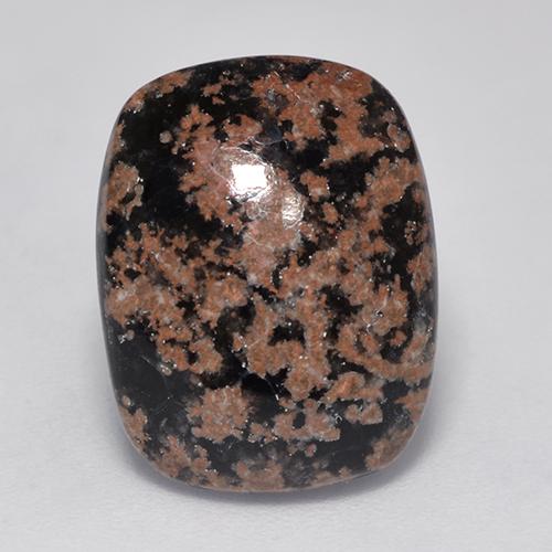 6.39克拉天然多色黑曜石，垫形剪裁，15.8×12.3毫米，不透明