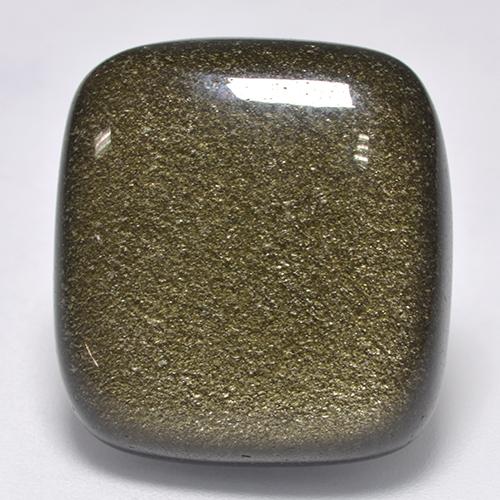 22.65克拉天然黑曜石，垫形剪裁，不透明