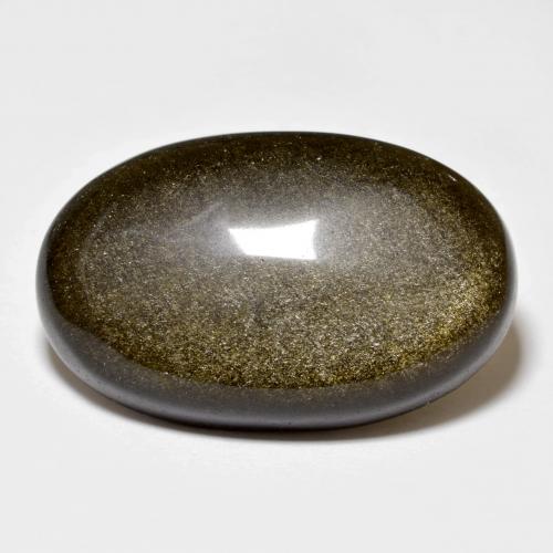 15.53克拉天然黑色黑曜石，椭圆形切割，23.7×15毫米，不透明