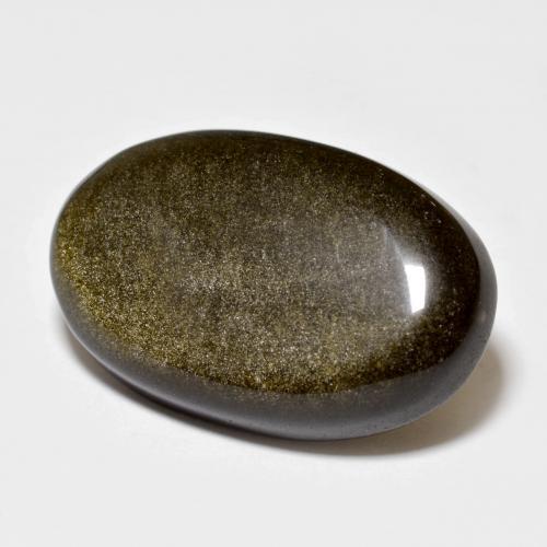 15.53克拉天然黑色黑曜石，椭圆形切割，23.7×15毫米，不透明