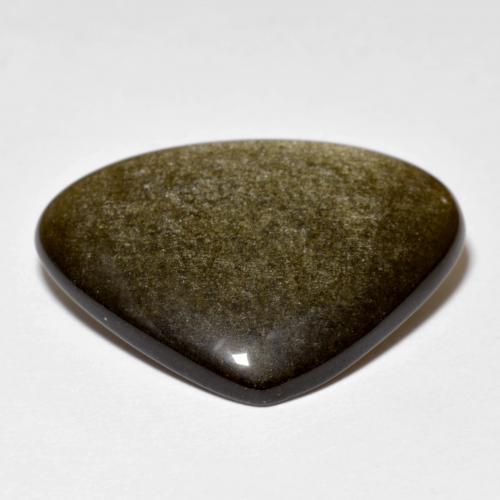 11.78克拉天然黑色黑曜石，三角形，24.1×19.3毫米，不透明
