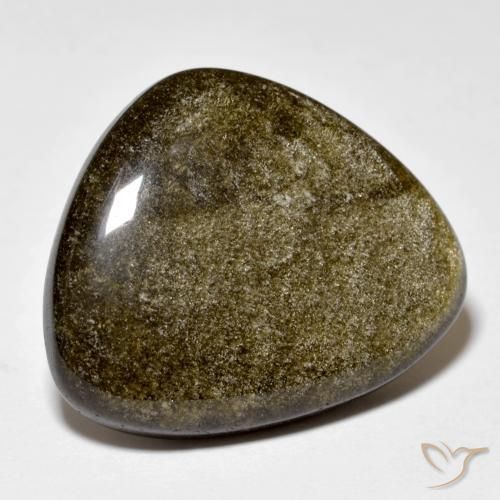 18.03ct 天然 浅黑棕 黑曜石, 胖三角形, 不透明