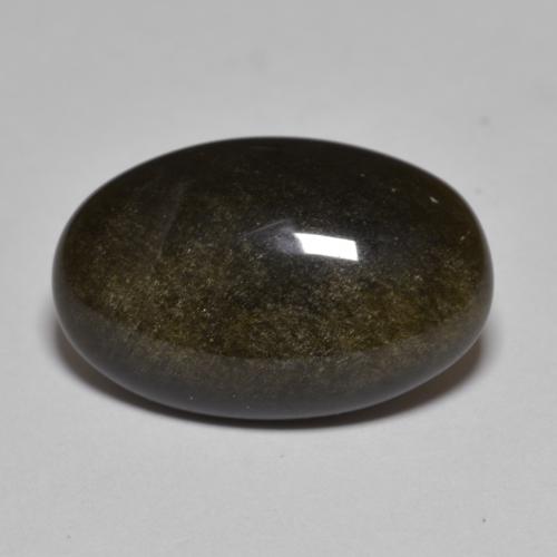 8.61克拉天然黑色黑曜石，椭圆形切割，18.8×12.2毫米，不透明