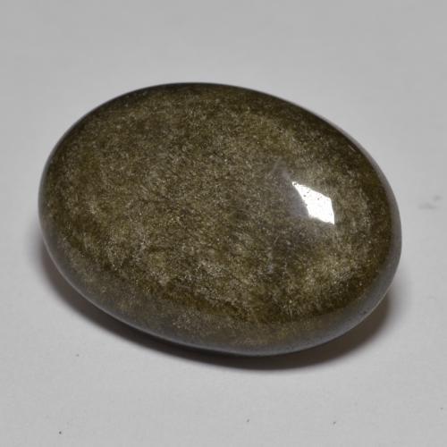12.75克拉天然黑色黑曜石，椭圆形切割，21.5×25.2毫米，不透明
