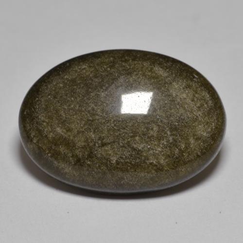 12.75克拉天然黑色黑曜石，椭圆形切割，21.5×25.2毫米，不透明