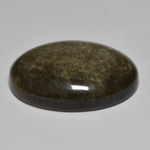 12.75克拉天然黑色黑曜石，椭圆形切割，21.5×25.2毫米，不透明