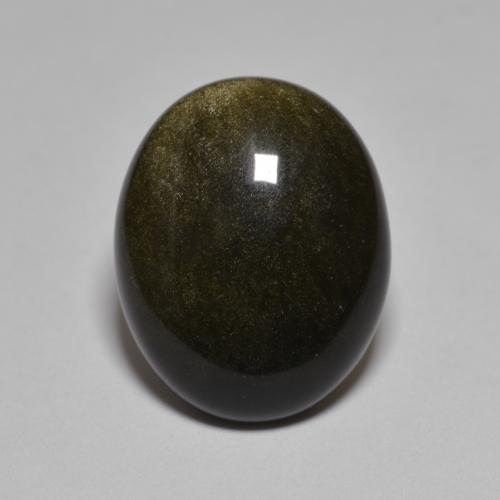 10.15克拉天然黑色黑曜石，椭圆形切割，17.2×13.9毫米，不透明