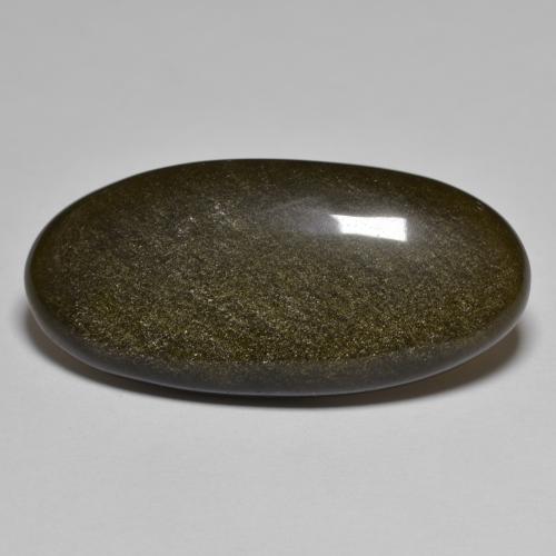 17.99克拉天然黑色黑曜石，椭圆形切割，31.9×15.1毫米，不透明