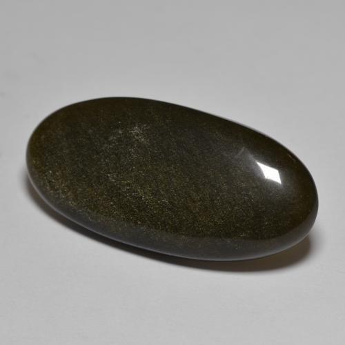 17.99克拉天然黑色黑曜石，椭圆形切割，31.9×15.1毫米，不透明