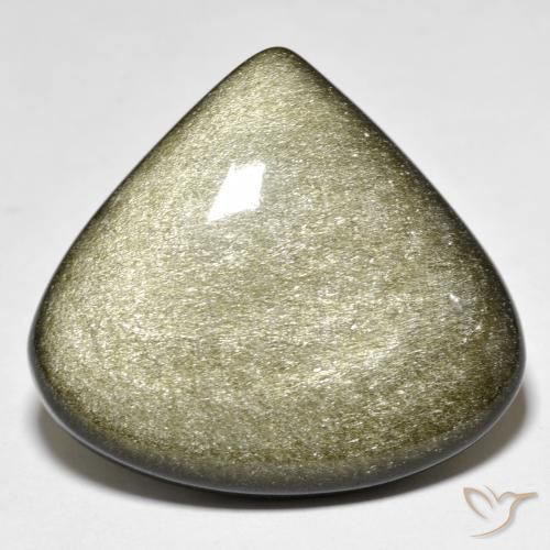 38.72ct 天然 黑褐色 黑曜石, 梨形, 不透明