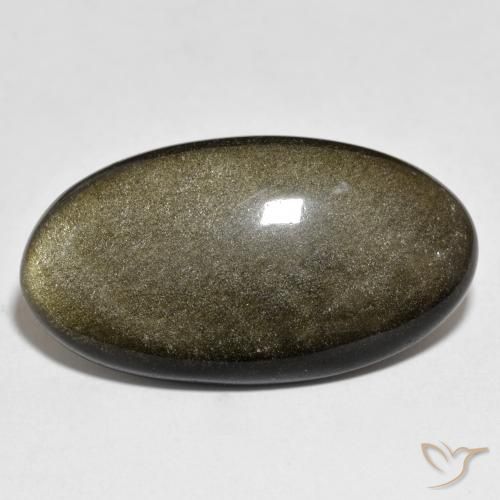 21.84克拉天然黑曜石，椭圆形切割，不透明