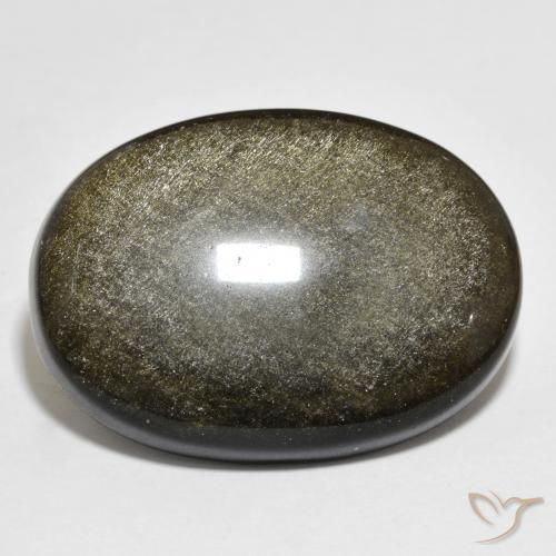 22.54克拉天然黑曜石，椭圆形，不透明