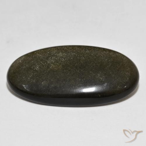 19.87克拉天然黑曜石，椭圆形，不透明